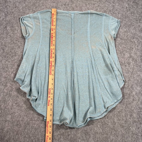 We‎ The Free People Ocean Day Blue Sammie Short Sleeve Knit Top Women's Size XS - Picture 5 of 6